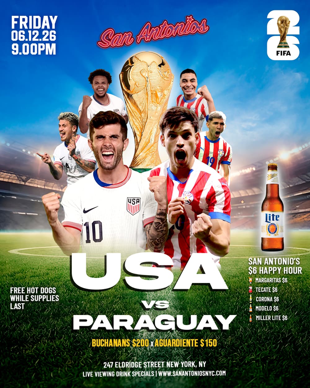 Soccer Game Viewing Party: USA vs PARAGUAY at San Antonios event image