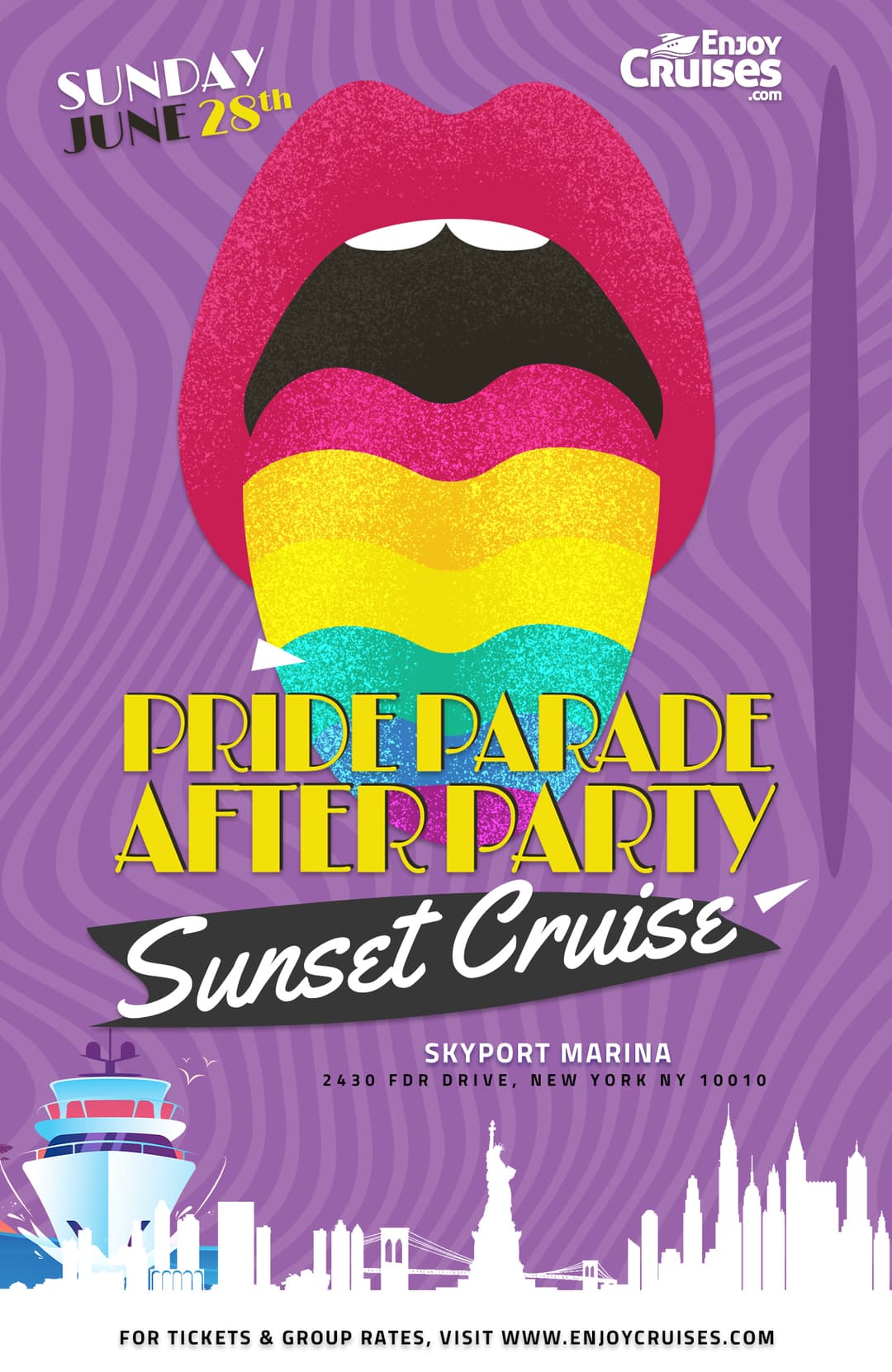 PRIDE Parade After Party Sunset Cruise New York City | Be Free, Be You! event image