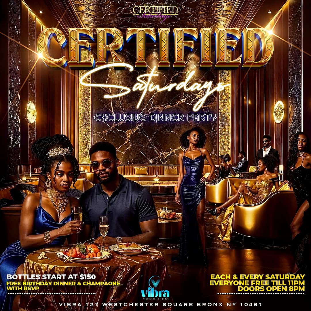Certified Saturdays " Exclusive Dinner Party " event image