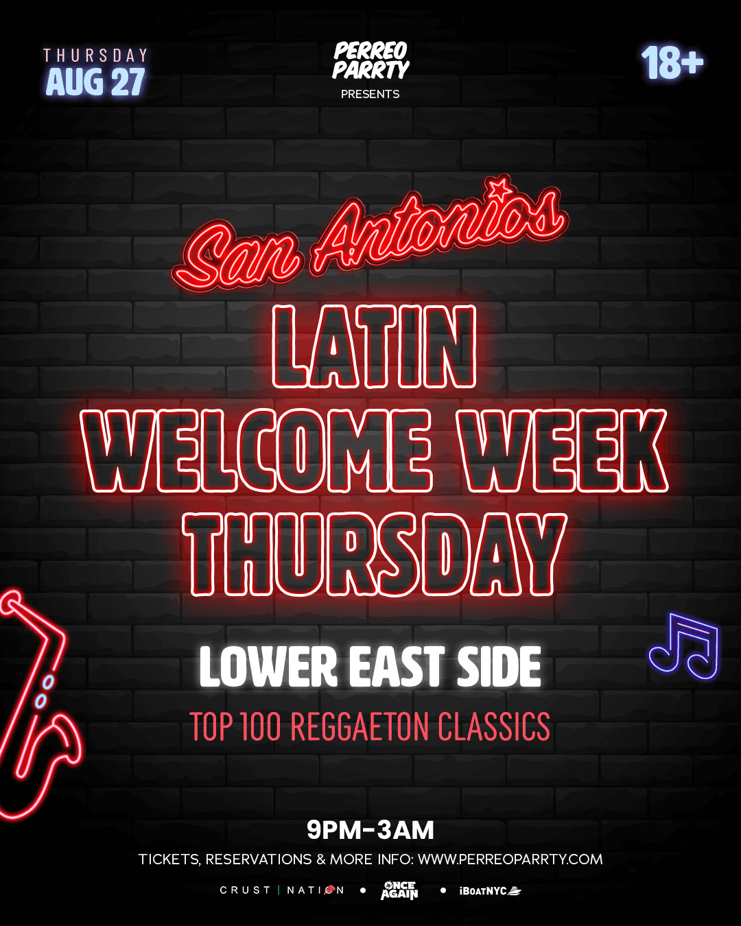 Latin Welcome Week Reggaeton on Houston -Perreo Party @ Lower East Side NYC event image