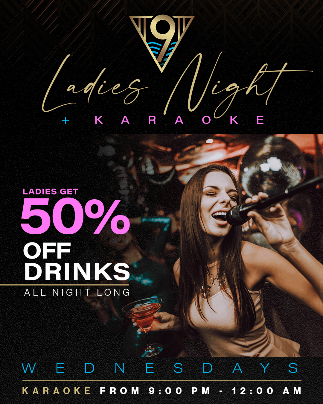 9 Feet Under Ladies Night + Karaoke Every Wednesday event image