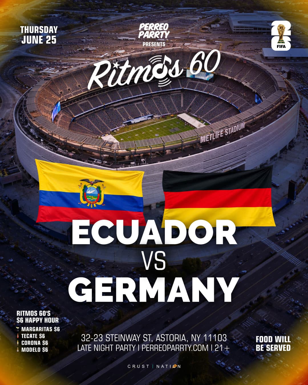 Soccer Game Viewing Party: ECUADOR vs GERMANY at Ritmos 60 event image