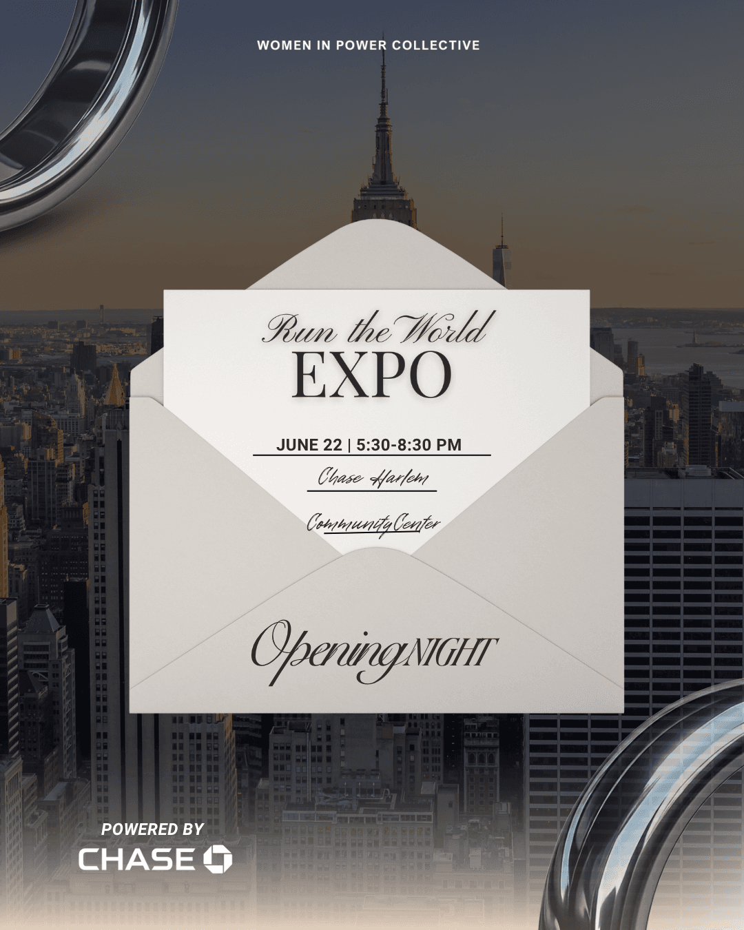 Run The World Expo: JP Morgan Chase Opening Night Workshop & Social event image
