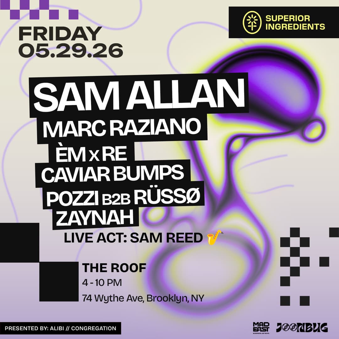 Sam Allan at Superior Ingredients The Roof 05/29 event image