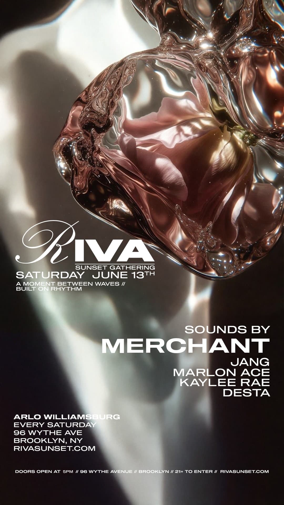 RIVA Sunset Saturday's at Arlo Williamsburg June 13th event image