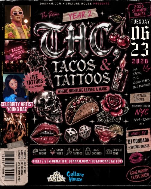 THC, Tacos, & Tattoos event image