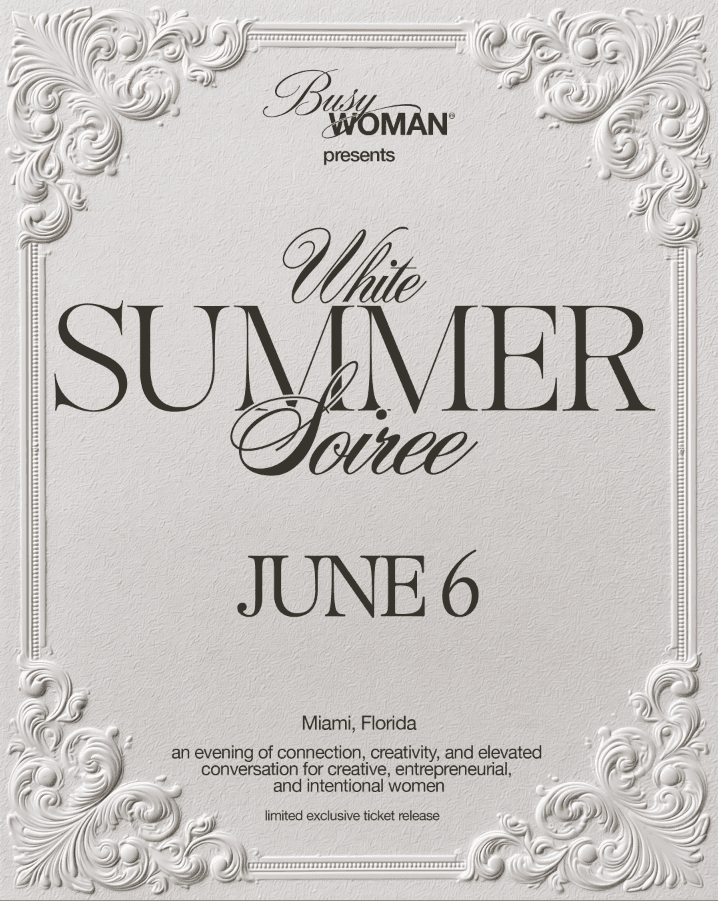 Busy Woman: White Summer Soirèe event image
