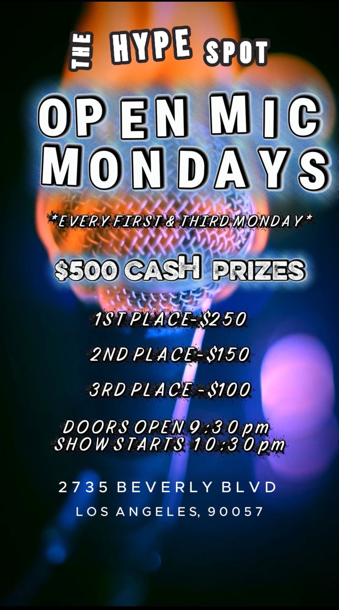 Open Mic Mondays - $500 Cash Prizes event image