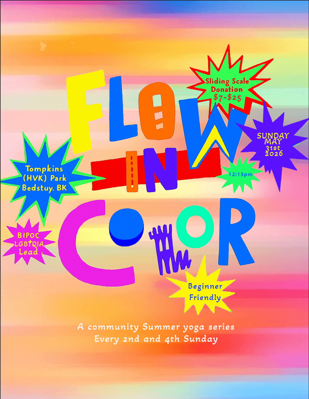 Flow In Color: A community Summer Yoga Series event image
