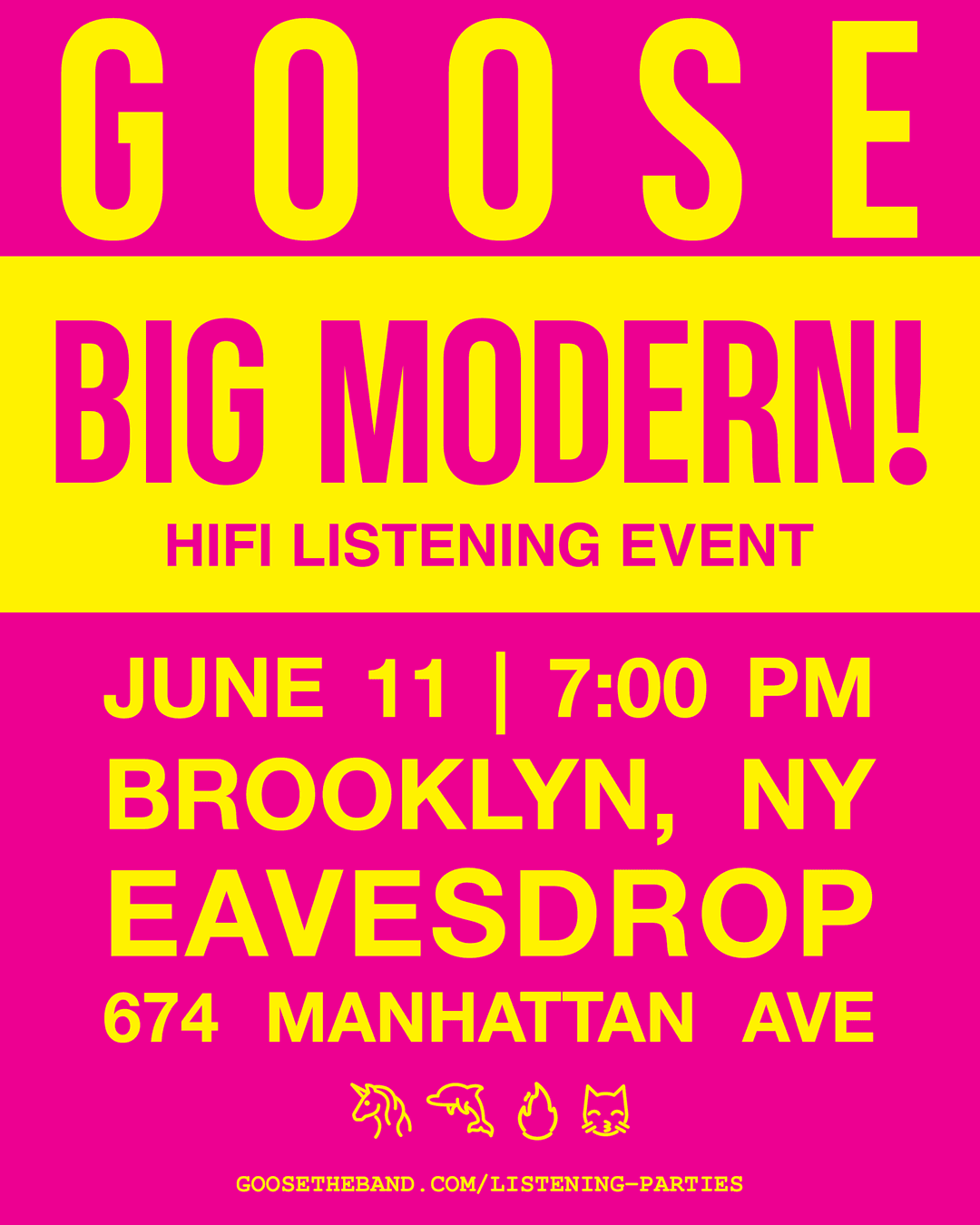 Goose BIG MODERN! HiFi Listening Event - Brooklyn event image
