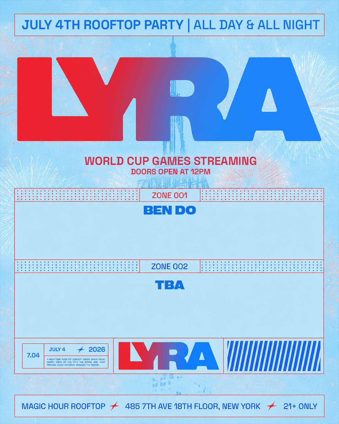 Lyra July 4th Rooftop Party event image