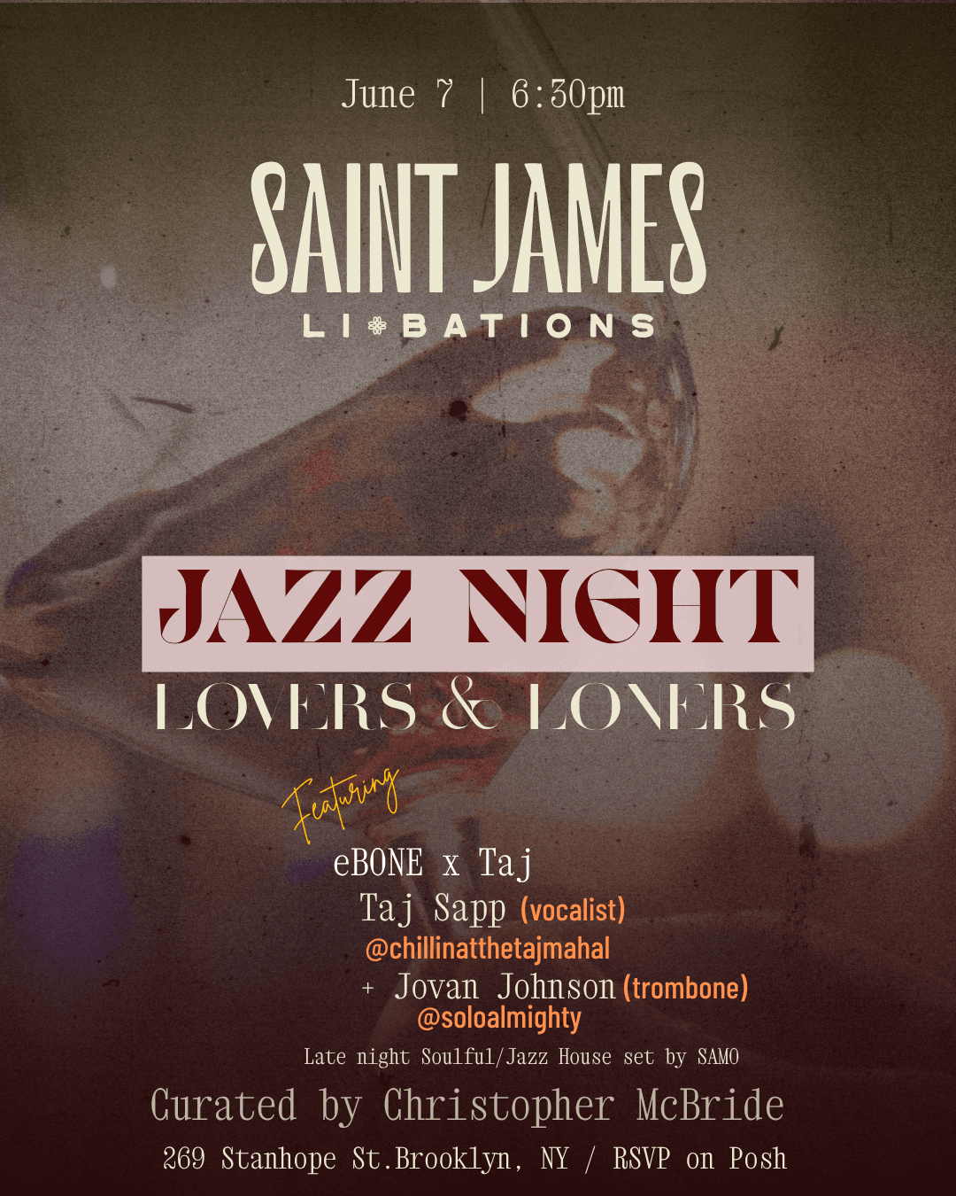 Jazz Night for
Lovers & Loners event image
