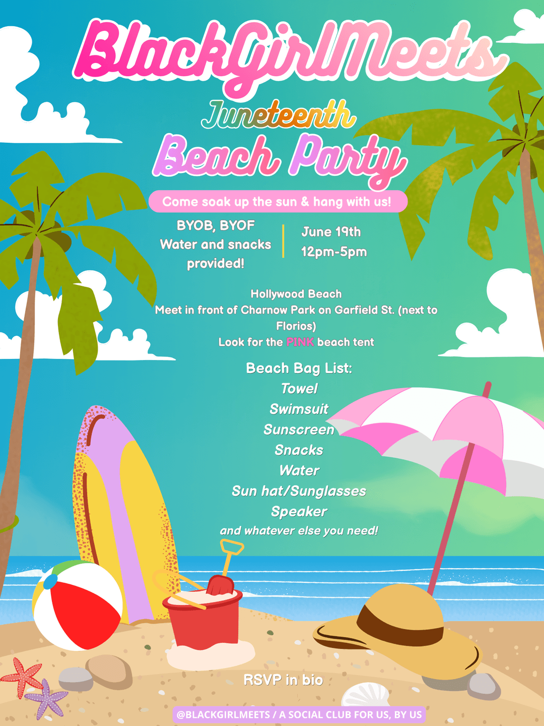BlackGirlMeets Juneteenth Beach Party 🌊☀️ event image