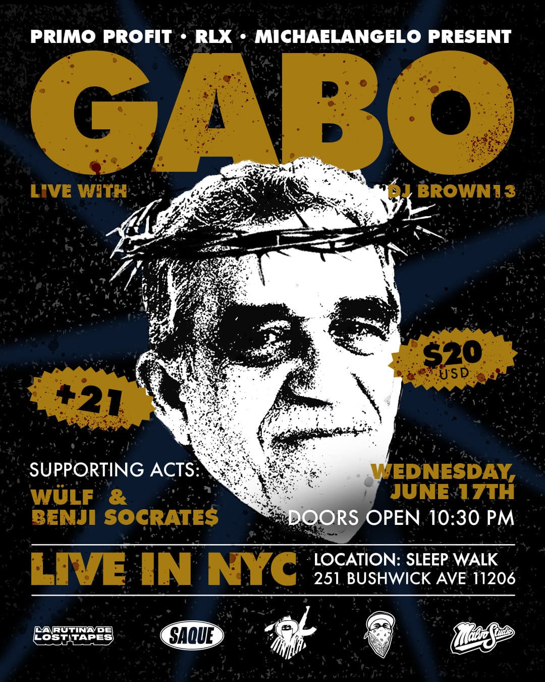 GABO by Primo profit, RLX & Michael Angelo. event image