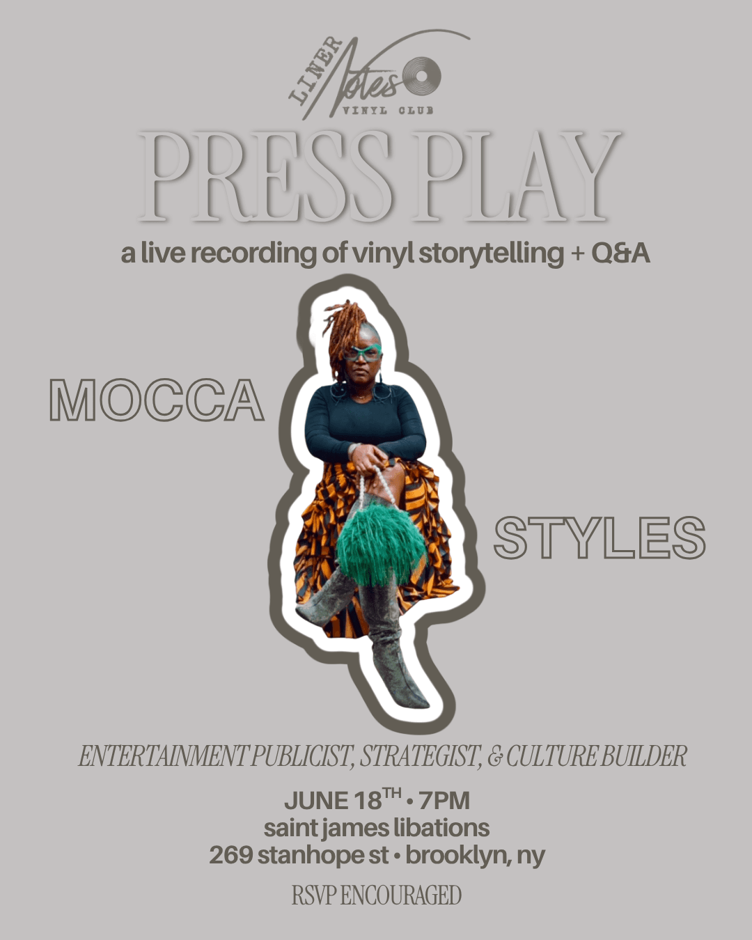 PRESS PLAY: A Live Vinyl Storytelling Session event image