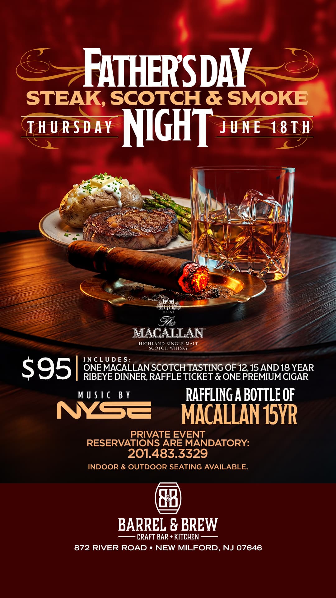 Father’s Day Steak, Scotch & Smoke Night Tickets event image