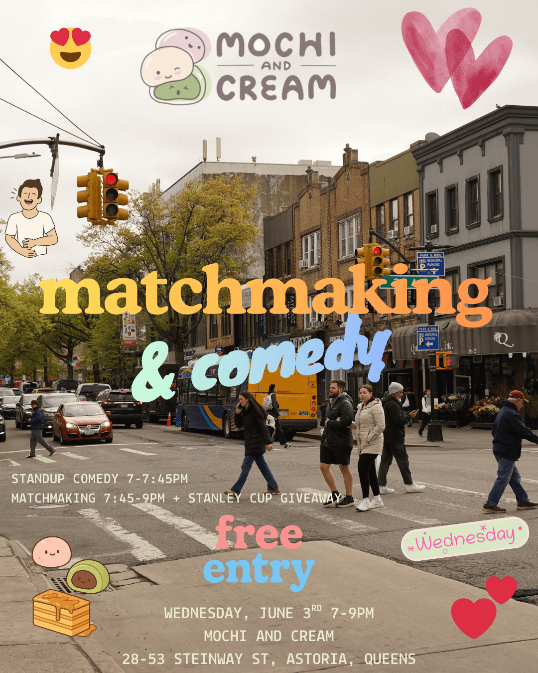 MATCHMAKING & COMEDY NIGHT AT MOCHI AND CREAM event image