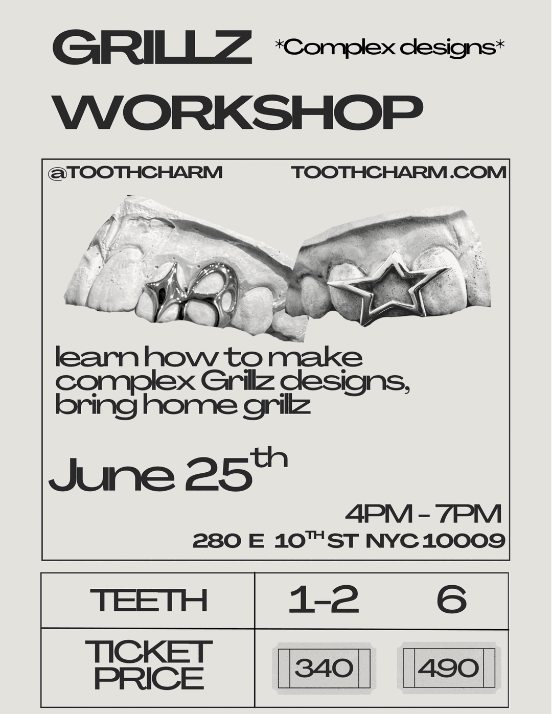 Make Your Own Grillz *Complex Designs* event image