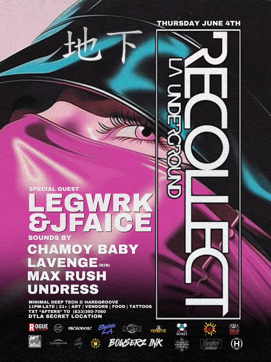 RECOLLECT UNDERGROUND: (Special guest LEGWRK) event image
