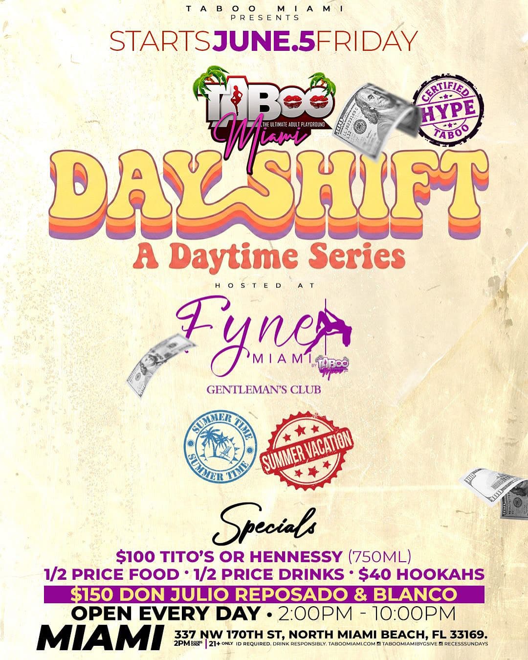 DAY SHIFT MIAMI | A Weekly Daytime Series event image