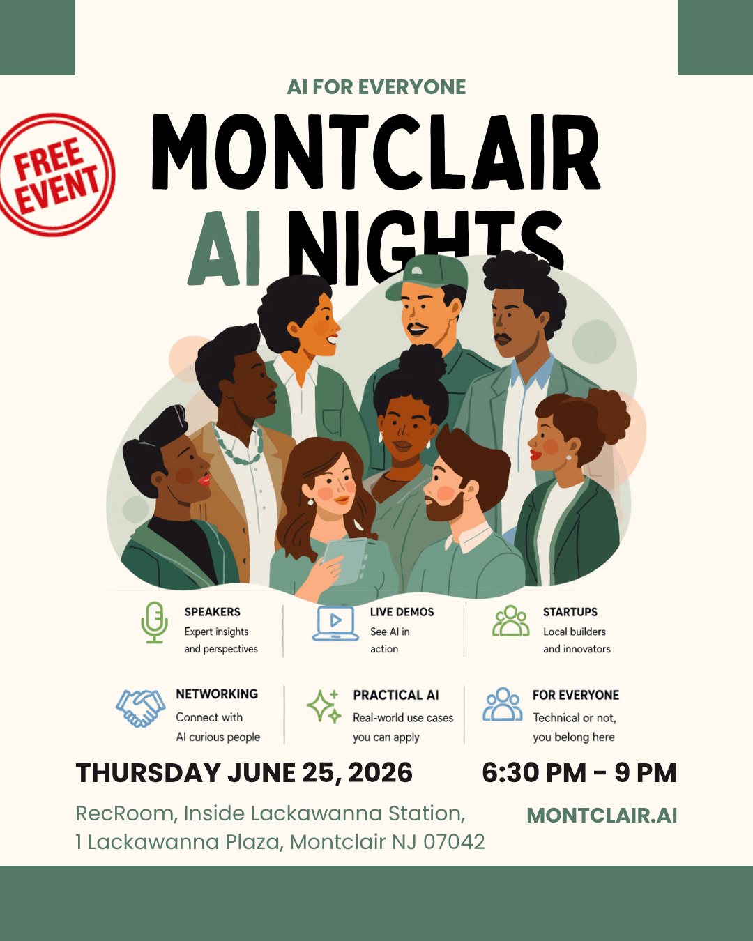 Montclair AI Nights: AI for Everyone event image