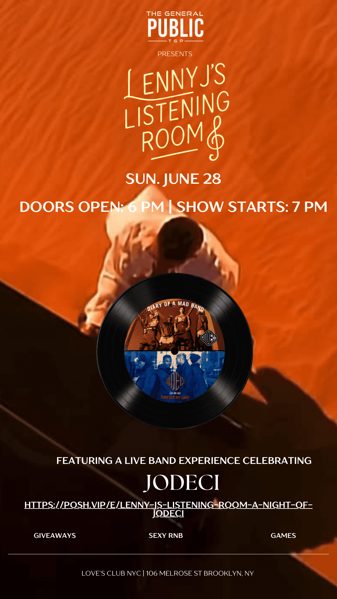 Lenny J’s Listening Room: A Night Of Jodeci event image