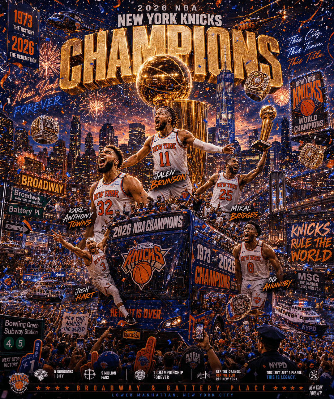 NEW YORK KNICKS NBA CHAMPIONSHIP PARADE event image