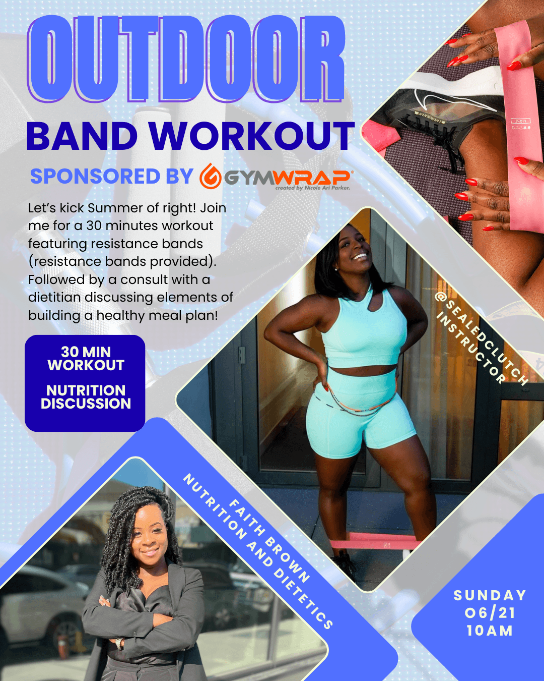 Outdoor resistance band workout event image