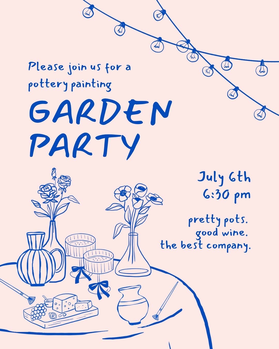 Garden Party Pottery Painting event image