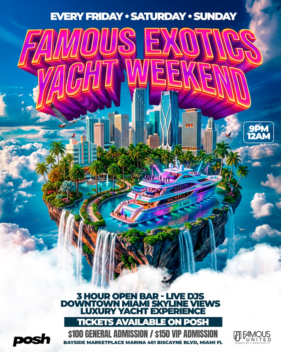 Famous Exotics Yacht Weekend Presented By Famous United Nightlife x Hospitality event image