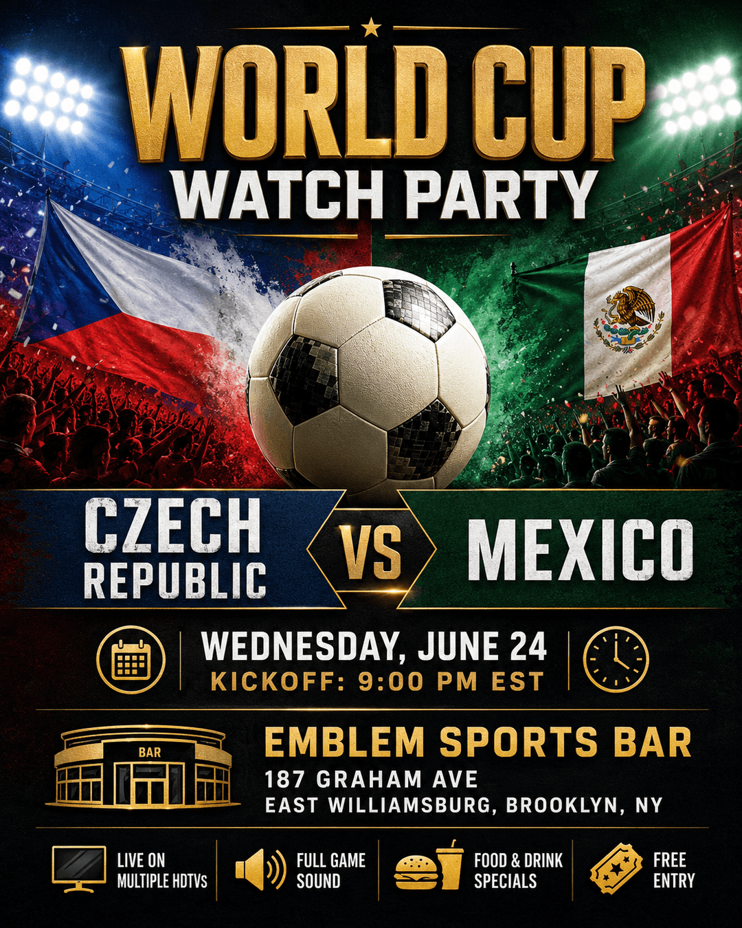 World Cup Watch Party | Czech v. Mexico event image
