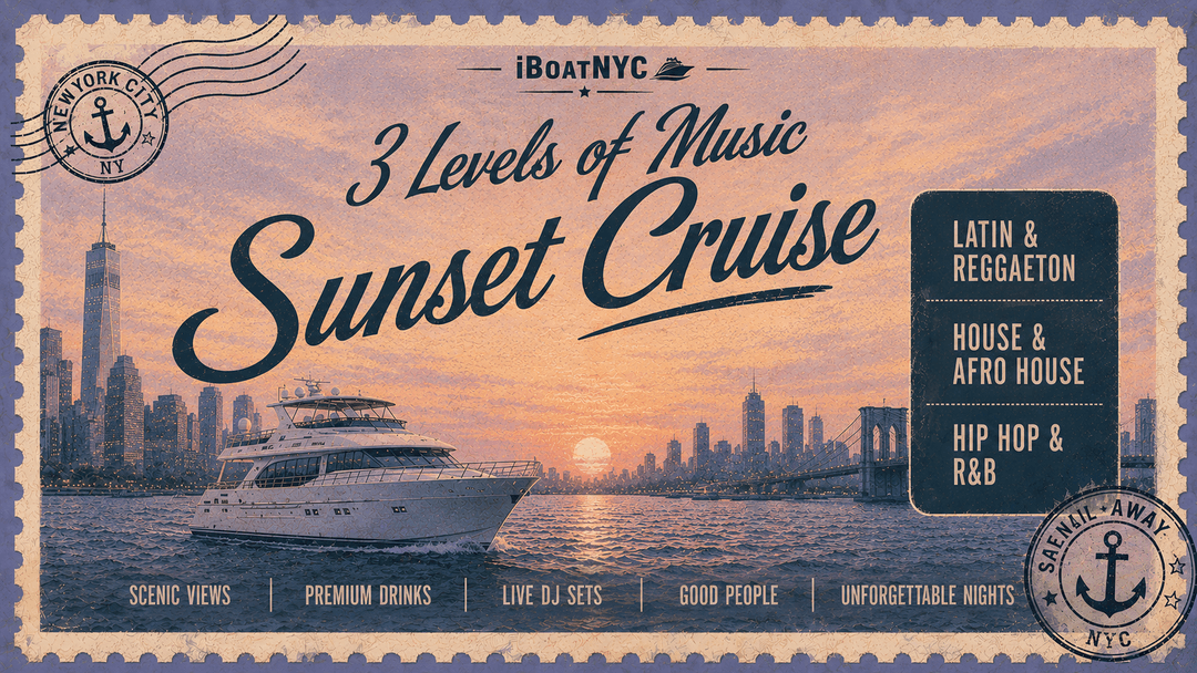 NYC Sunset Boat Party: Reggaeton / Hip-Hop / House - Multi-Level Yacht event image