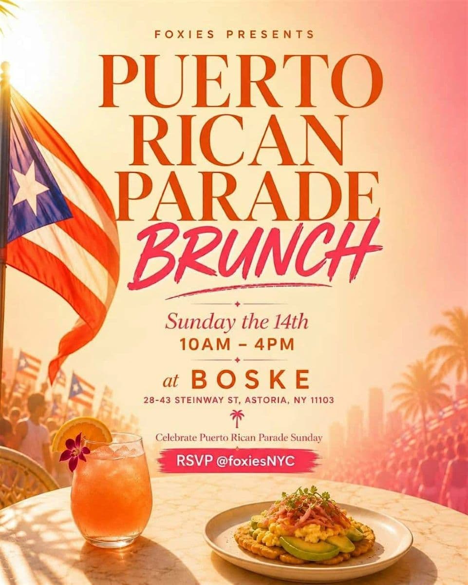 Puerto Rican Parade Brunch at Boske Astoria | Puerto Rican Parade Sunday NY event image