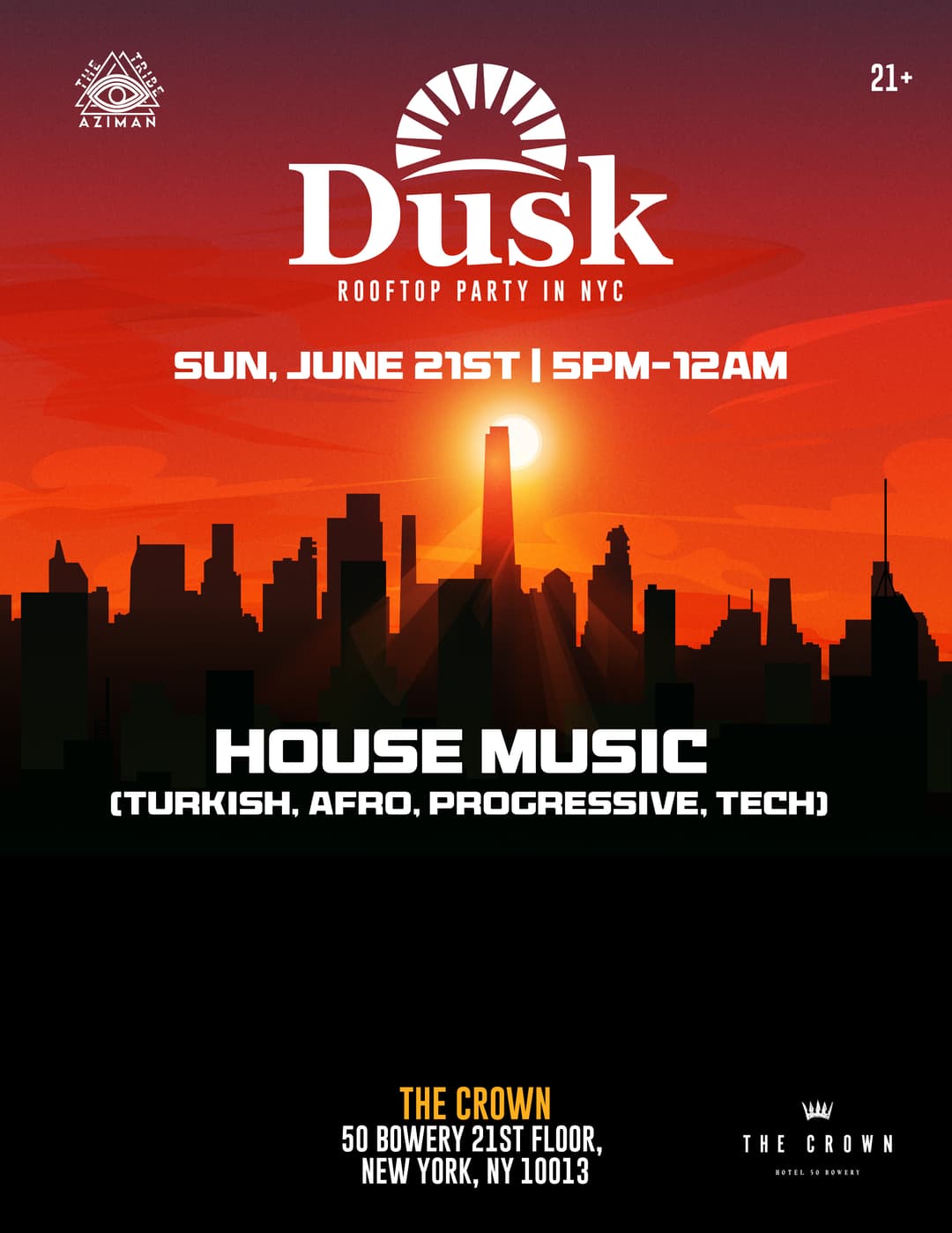 Dusk - Sunset Open Air Rooftop Party (Afro, Progressive, House) event image