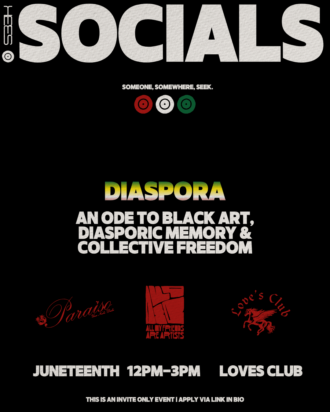 SEEK SOCIALS: DÌASPORA event image