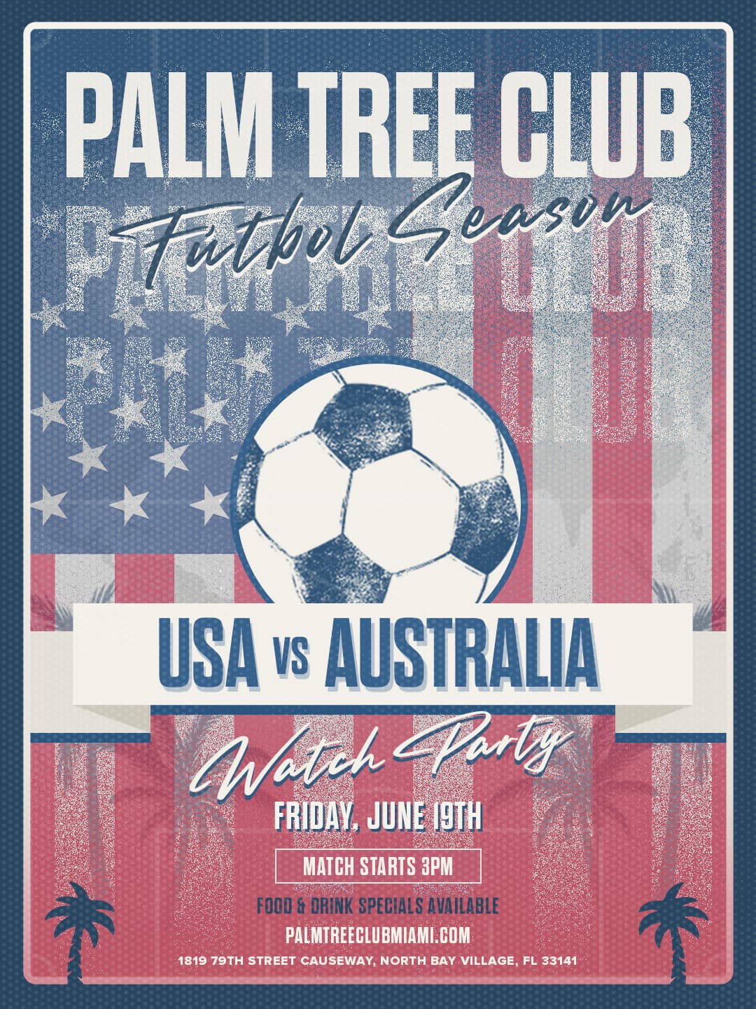 USA vs Australia Presented by Palm Tree Club Miami event image