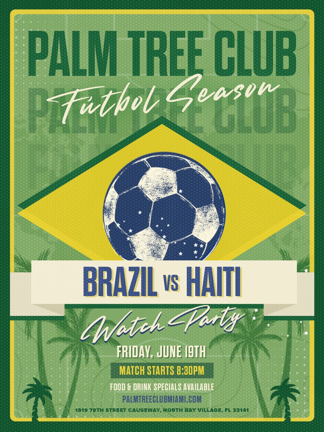 Brazil vs Haiti Presented by Palm Tree Club Miami event image
