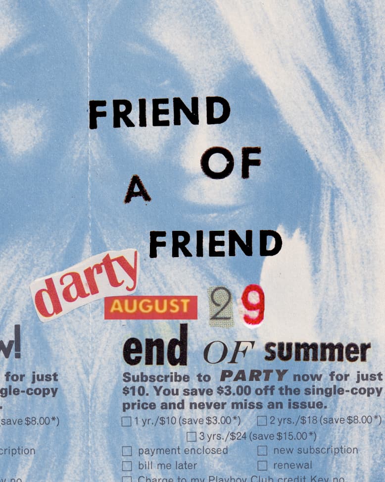 end of summer darty x friend of a friend event image