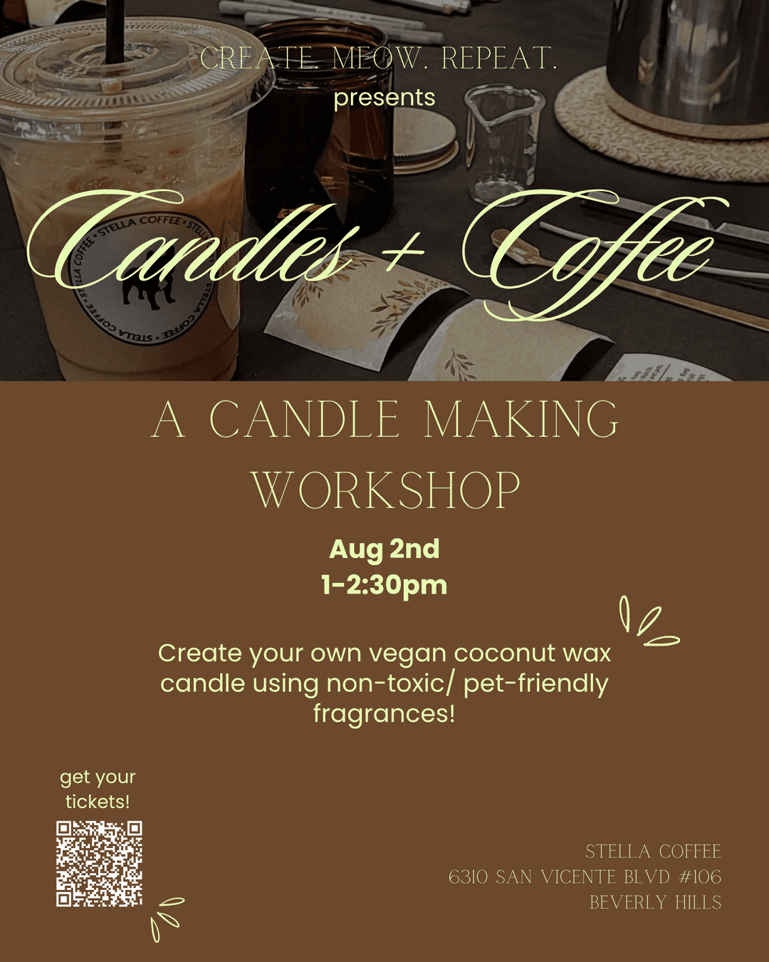 Candles & Coffee: candle making class at Stella Coffee! event image