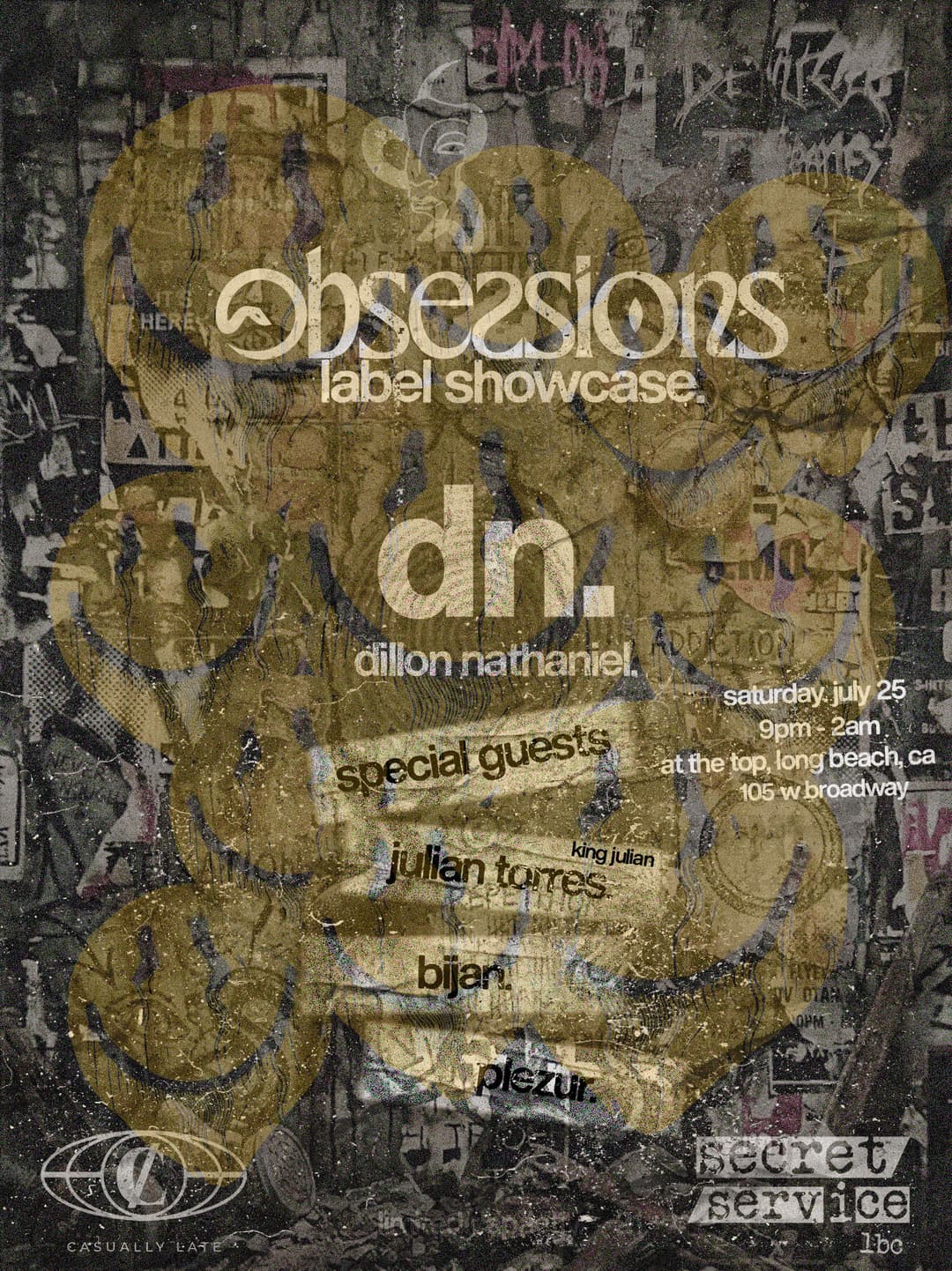 Casually Late x Secret Service // Obsessions Label Showcase event image