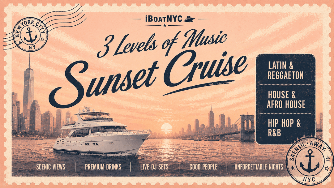 NYC Sunset Boat Party: Reggaeton / Hip-Hop / House - Multi-Level Yacht event image
