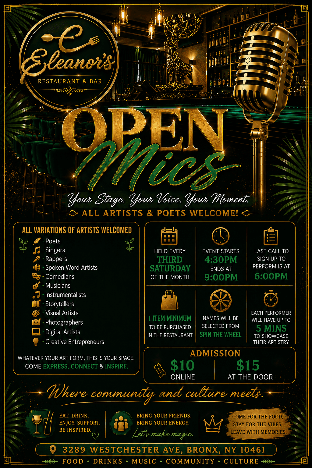 Open Mics: Where Culture And Community Meets event image
