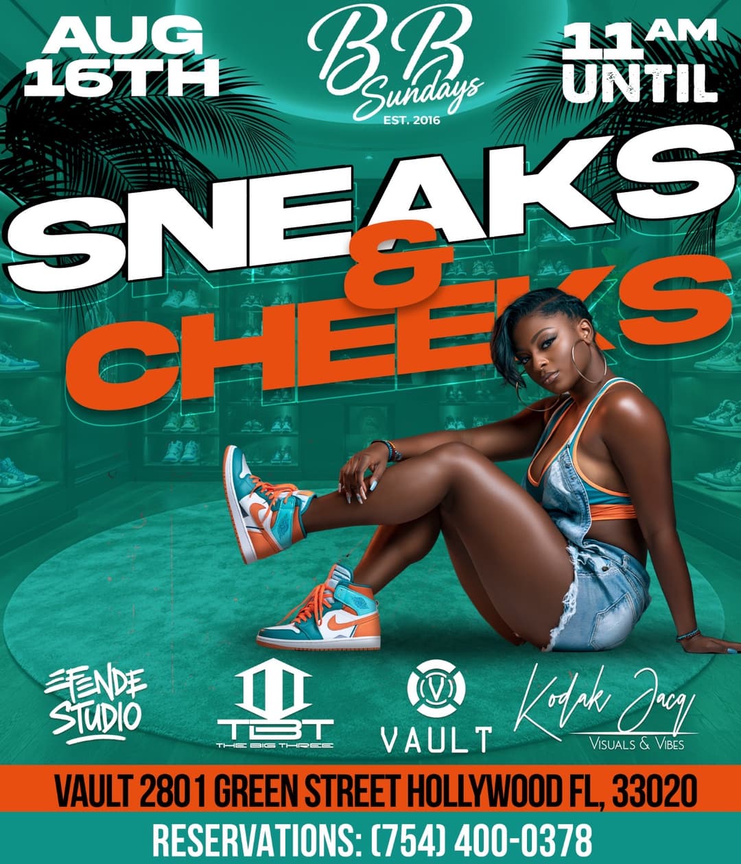 BB Sundays Sneaks & Cheeks @ Club Vault 8/16/26 event image