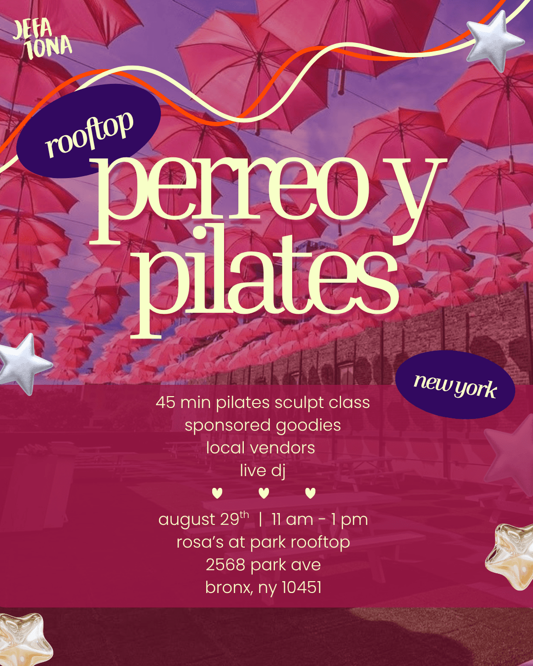 Jefatona Presents: Rooftop Perreo y Pilates event image