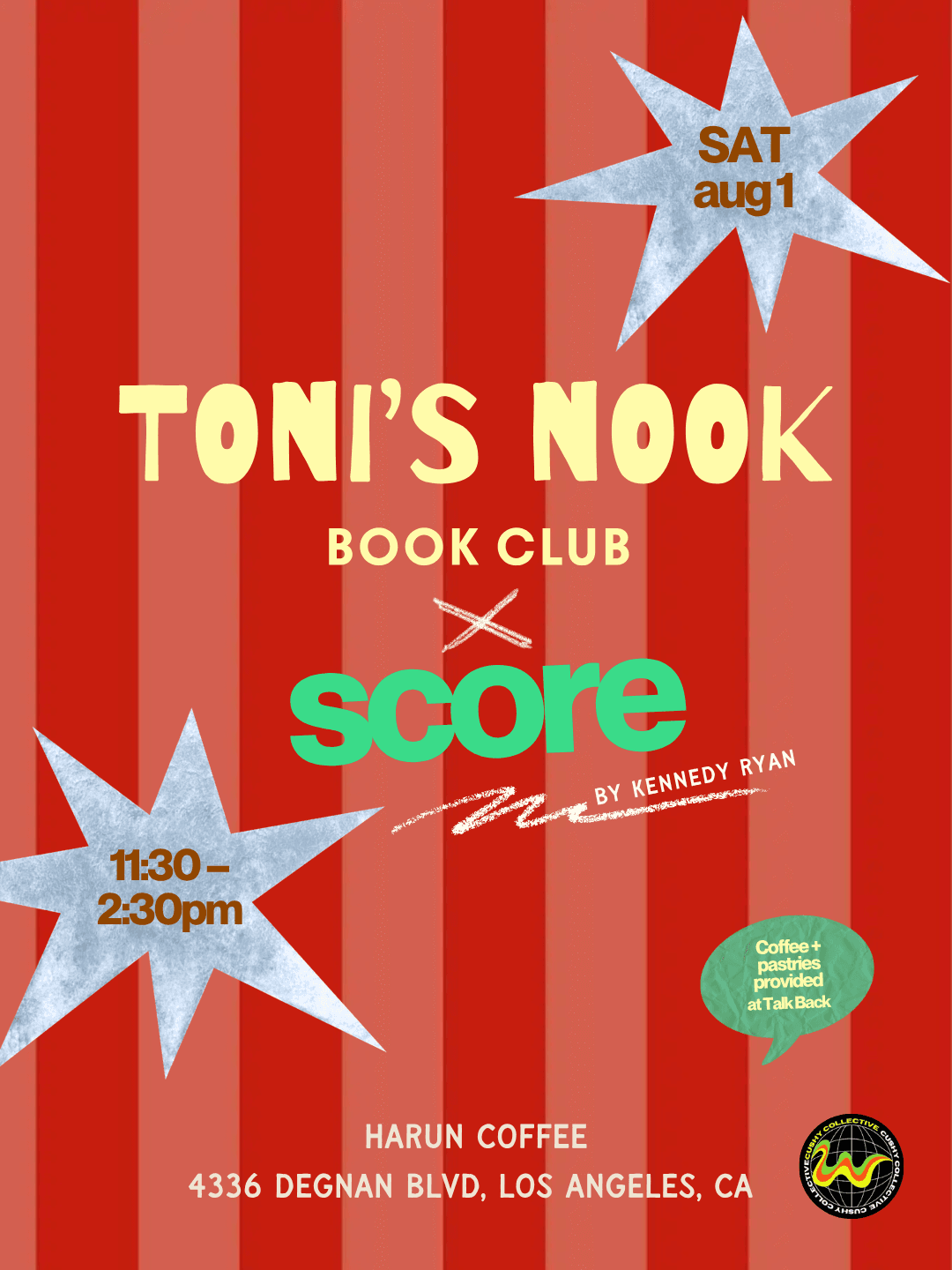 SCORE X TONI'S NOOK TALK BACK event image