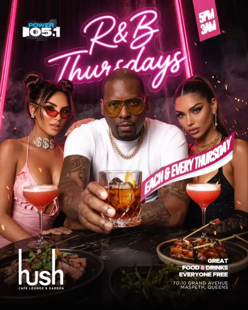 R&B Thursdays at Hush Lounge Garden – Thursday Night Party in Queens NYC event image