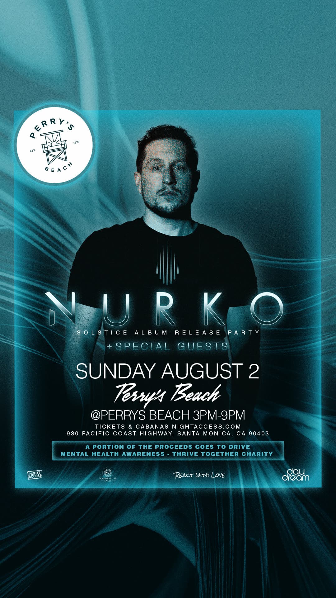NURKO SOLSTICE ALBUM RELEASE PARTY | Perry’s Beach • Sun,  Aug 2nd event image
