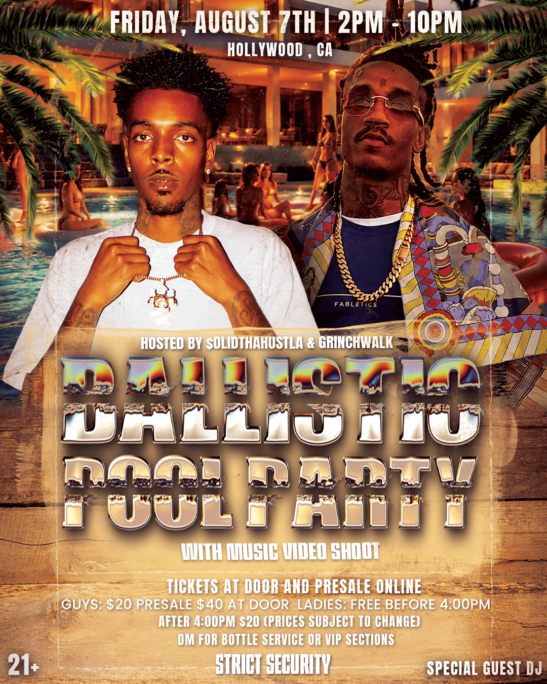 BALLISTIC POOL PARTY / VIDEO SHOOT event image