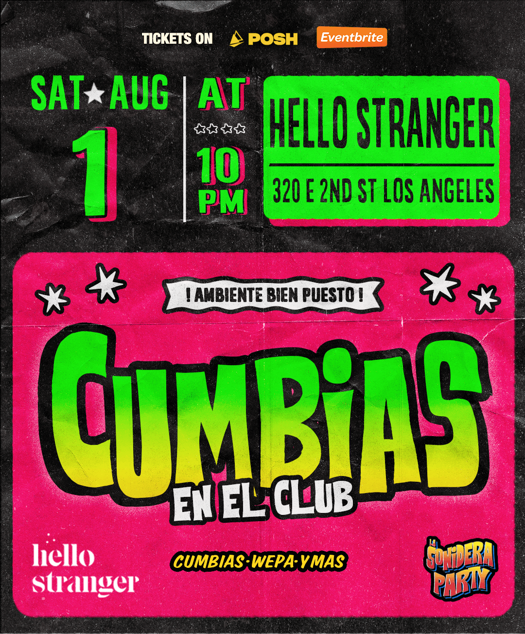 Cumbias En El Club (SAT AUG 1 | SAB 1 De AUG) event image