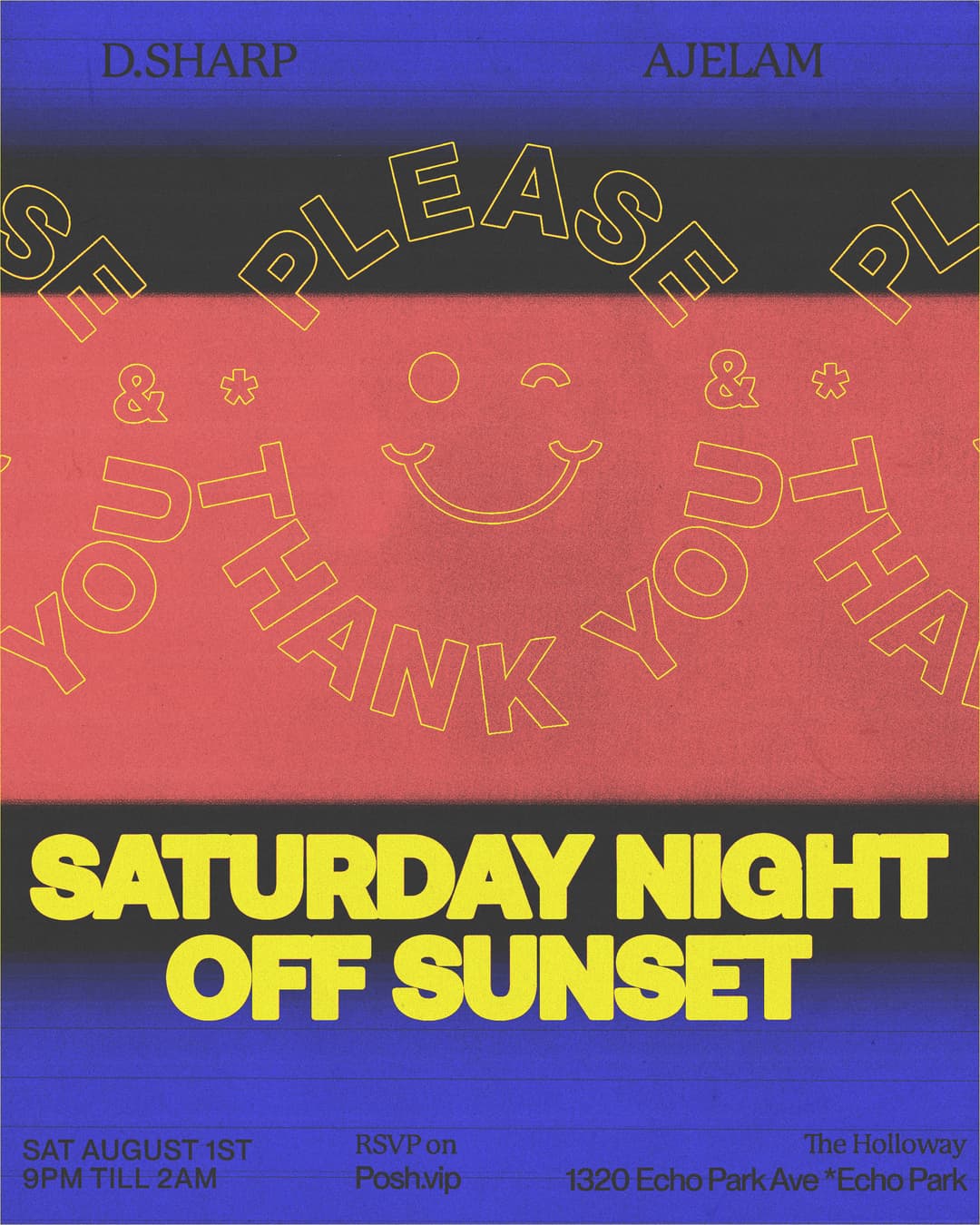PLEASE & THANK YOU: SATURDAY NIGHT OFF SUNSET event image